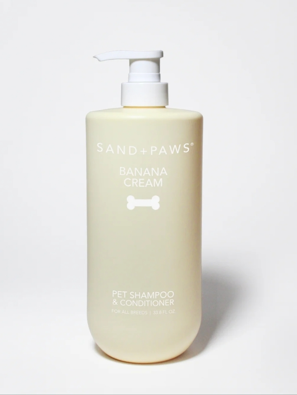 Sand + Paws Banana Cream Pet Shampoo & Conditioner ~ 33.8 fl oz